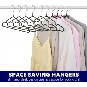 10-Piece Non-Slip Clothes Hangers Grey