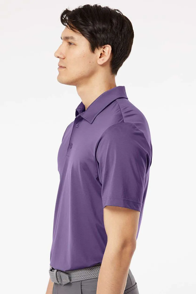 Adidas Mens Ultimate Moisture Wicking Short Sleeve Polo Shirt - Tech Purple