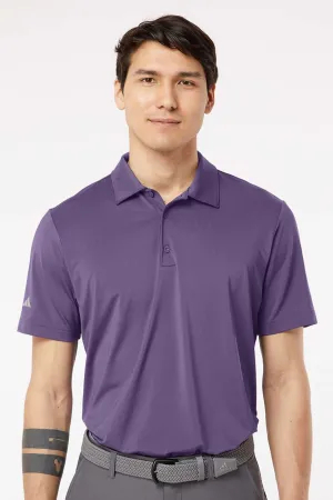 Adidas Mens Ultimate Moisture Wicking Short Sleeve Polo Shirt - Tech Purple