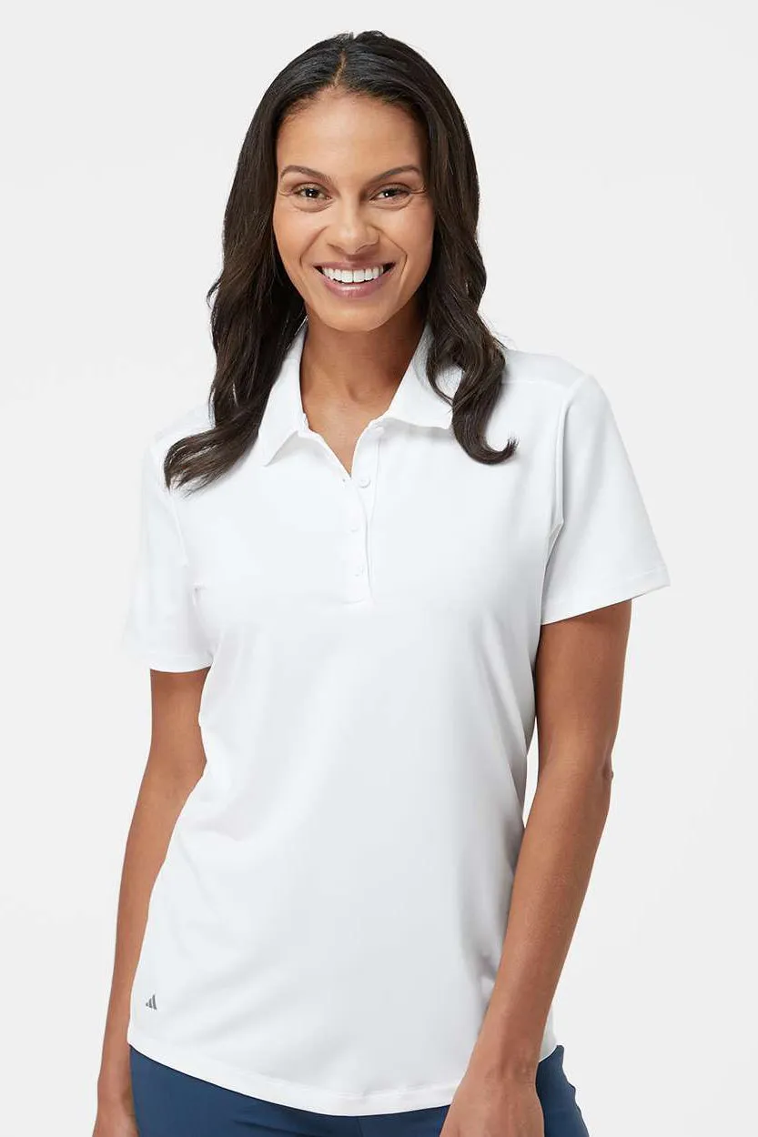 Adidas Womens Ultimate Moisture Wicking Short Sleeve Polo Shirt - White