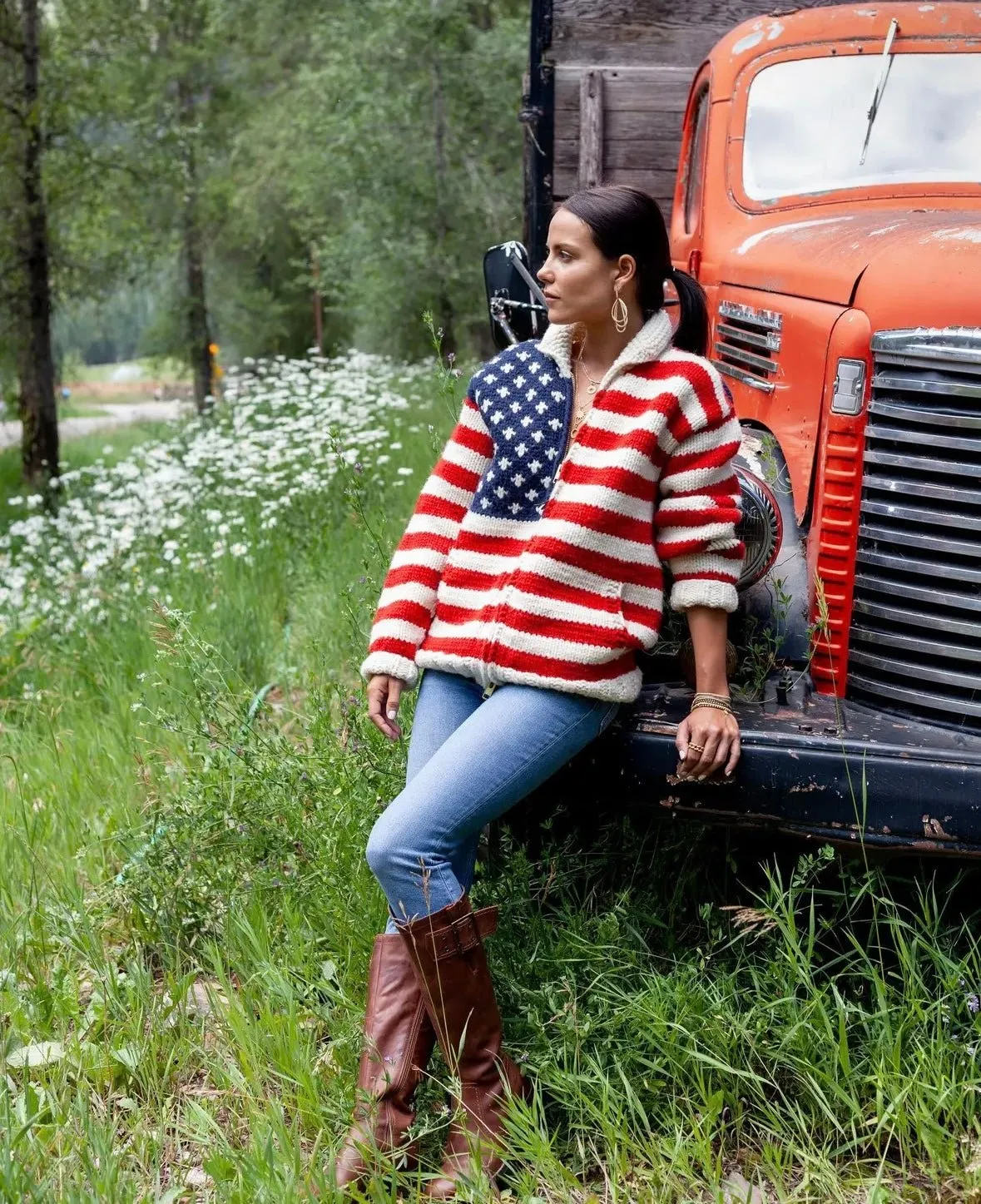 American Flag Cowichan Sweater