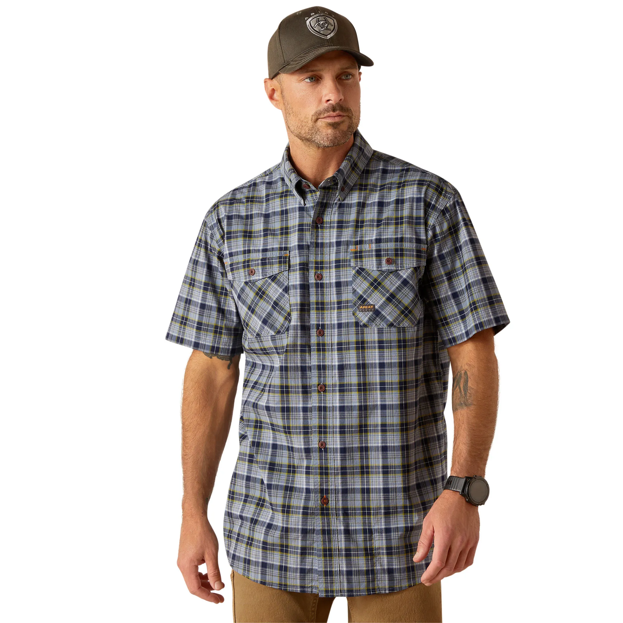 Ariat Men's Rebar Made Tough DuraStretch Short Sleeve Work Shirt