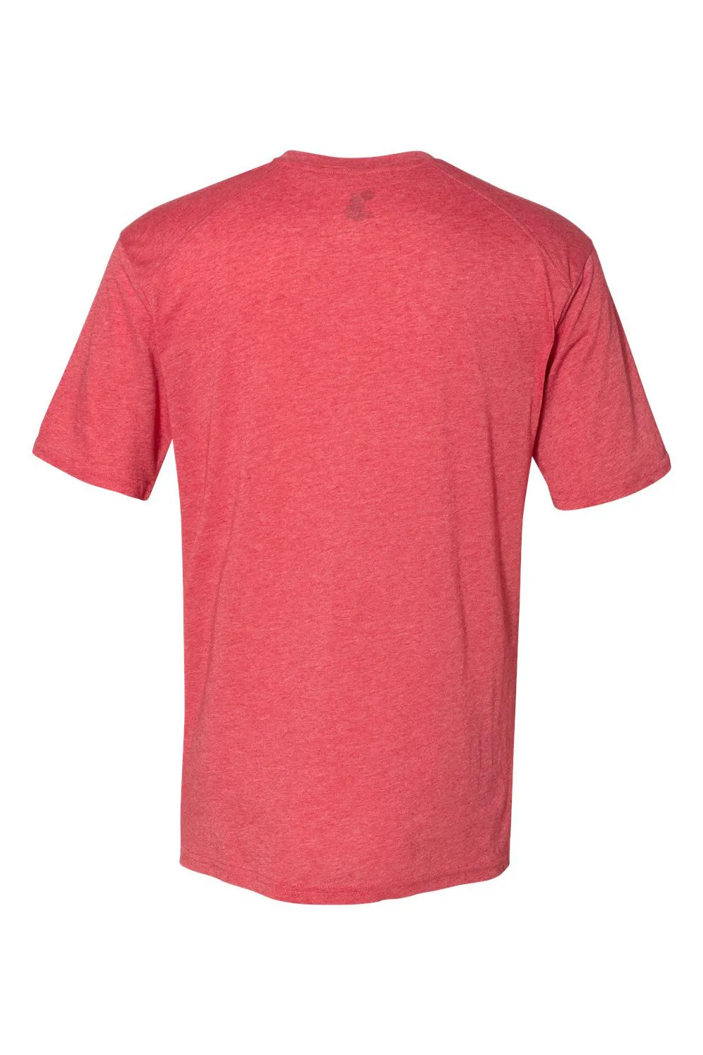 Badger Mens Performance Moisture Wicking Short Sleeve Crewneck T-Shirt - Heather Red