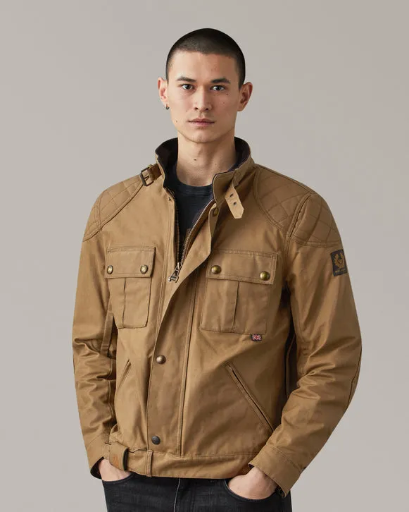 BELSTAFF BROOKLANDS ULTRACORE WAXED COTTON JACKET - SAND