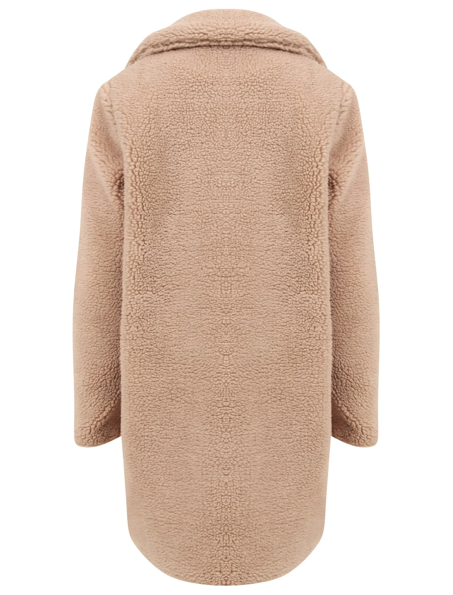 Bodhi Longline Midi Borg Teddy Coat In Oatmeal - Weekend Vibes