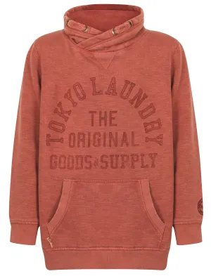 Boys K-Nassau Bay Pullover Hoodie in Red Mahogany - Tokyo Laundry Kids