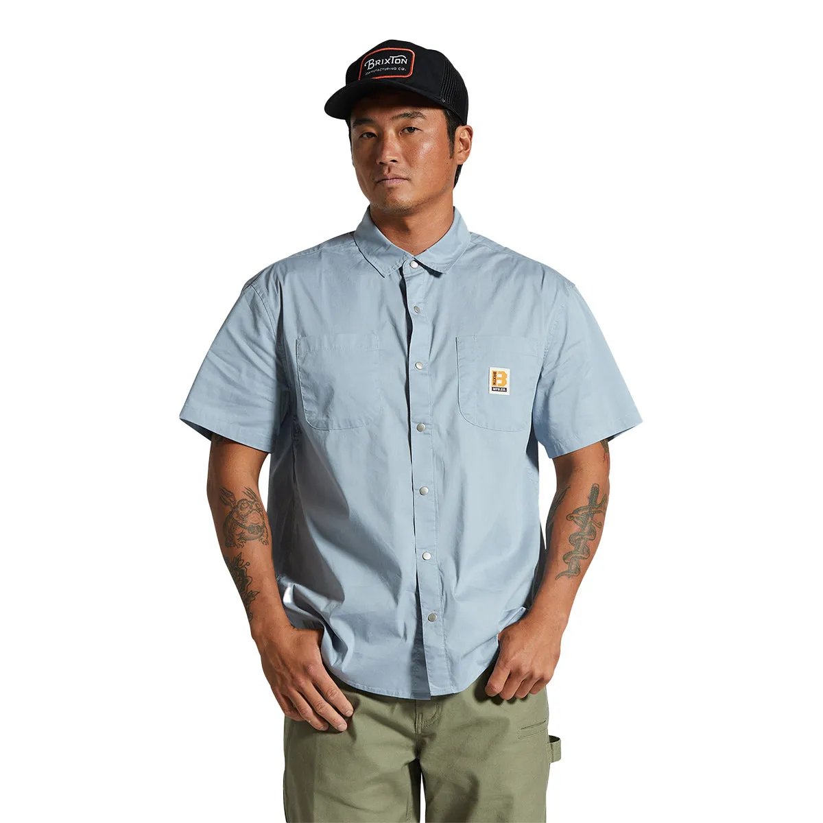 Brixton - Builders Mechanic Shirt Dusty Blue