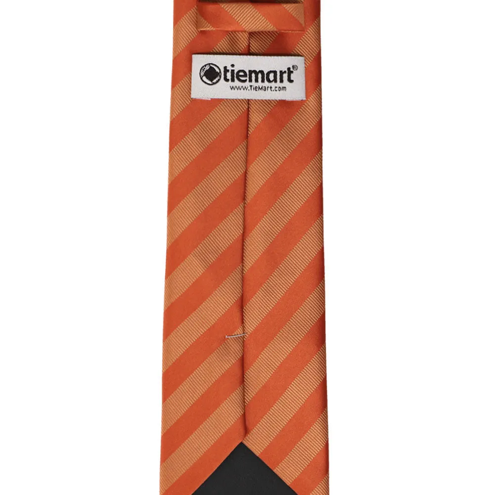 Burnt Orange Formal Striped Tie