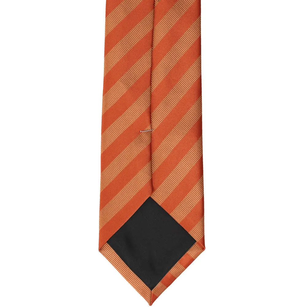 Burnt Orange Formal Striped Tie