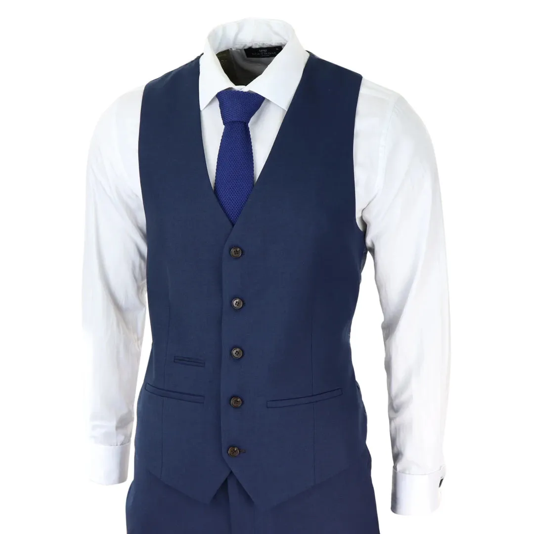 Calvin - Men's Navy 3 Piece Suit Formal Classic Wedding