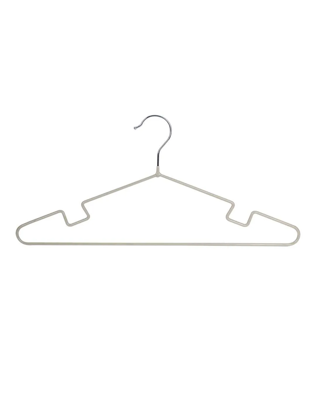 Cloth Hangers, Light Grey, Iron, Set of 6