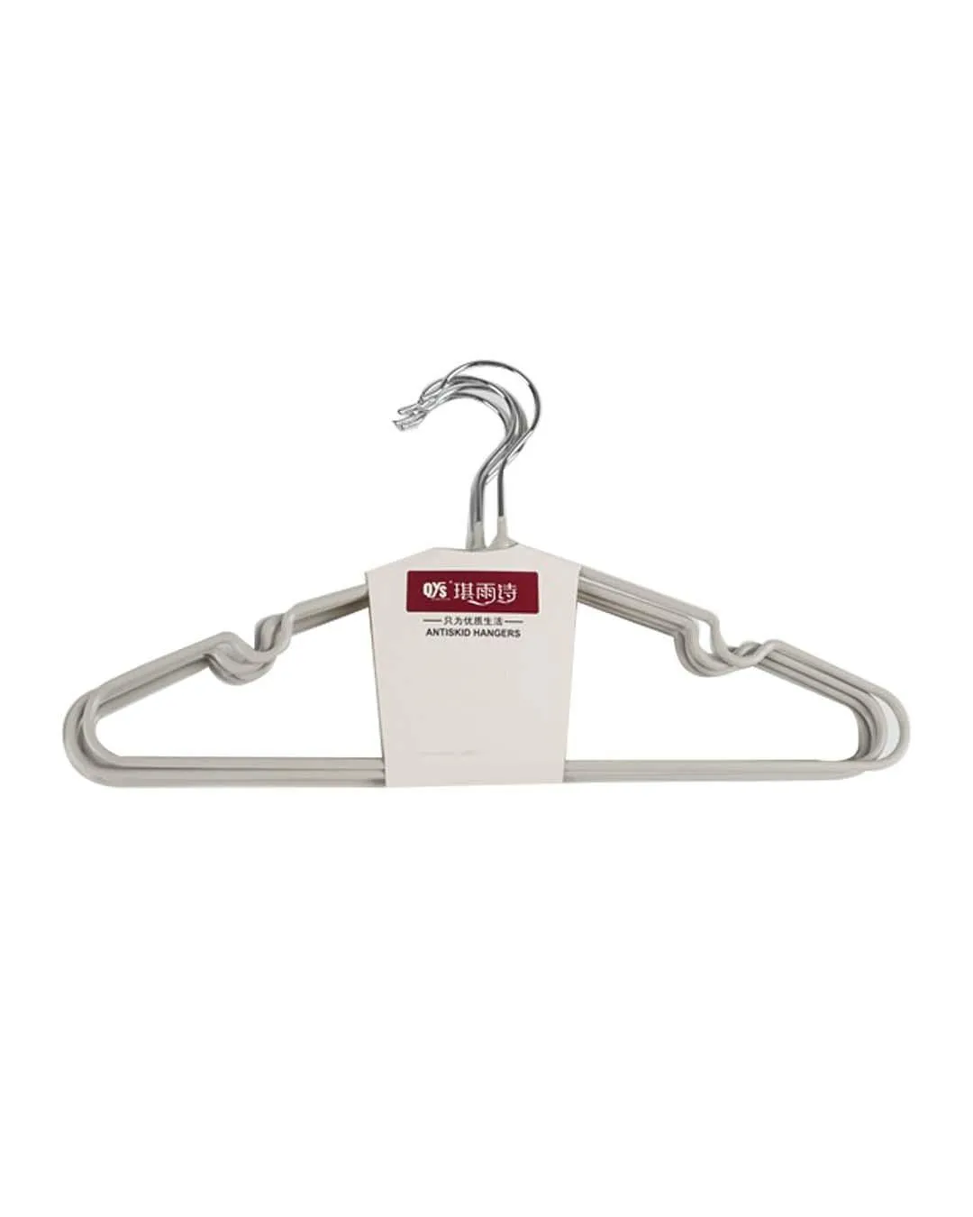 Cloth Hangers, Light Grey, Iron, Set of 6