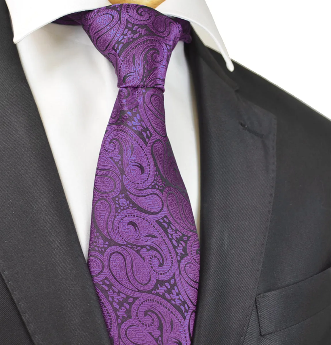 Crown Jewel Purple Paisley Tuxedo Vest Set