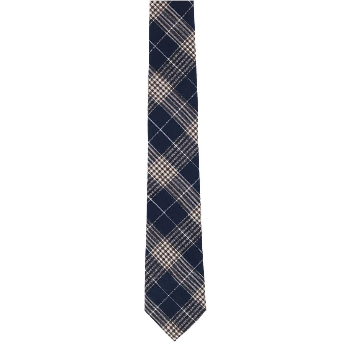 CTM® Men's Navy Cotton Checkered Tie