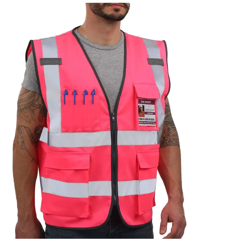 Dib Safety Reflective Vest - Pink