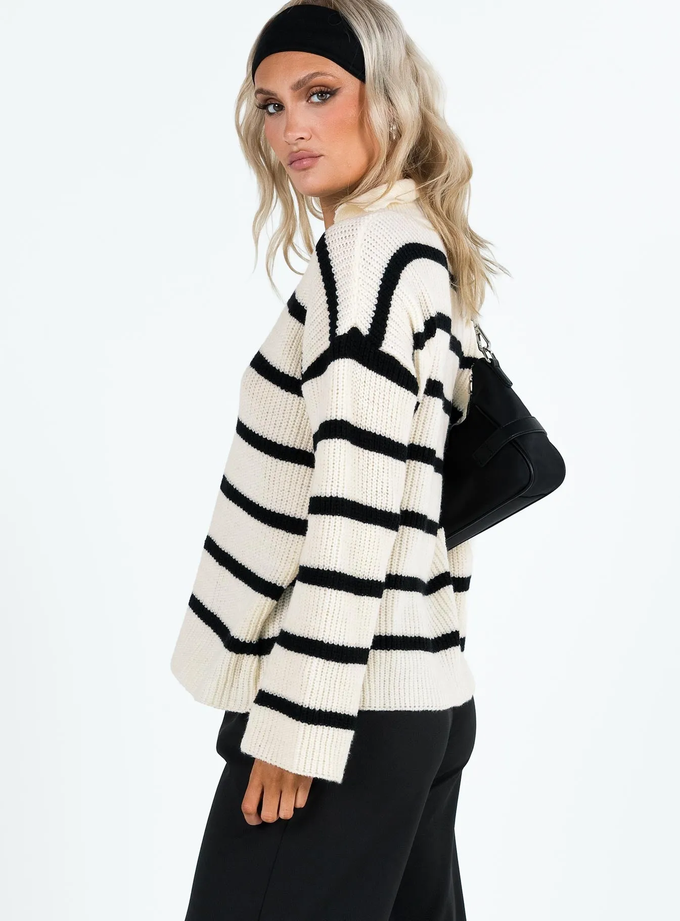 Forte Knit Sweater Black / Cream