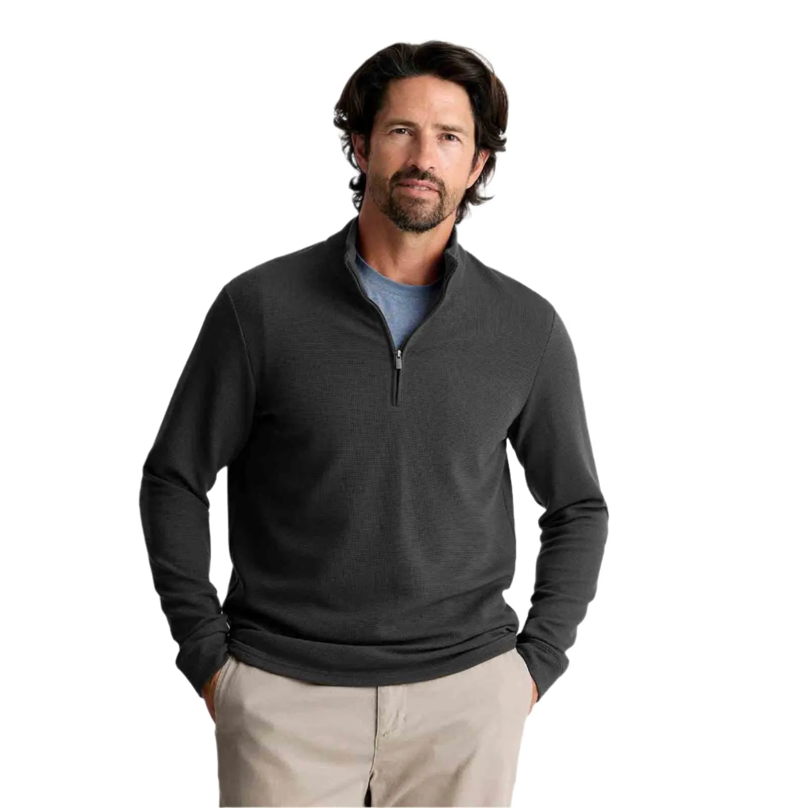 Free Fly Men's Waffle Quarter Zip Pullover