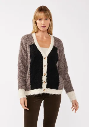 Fuzzy Love Colorblock Cardigan