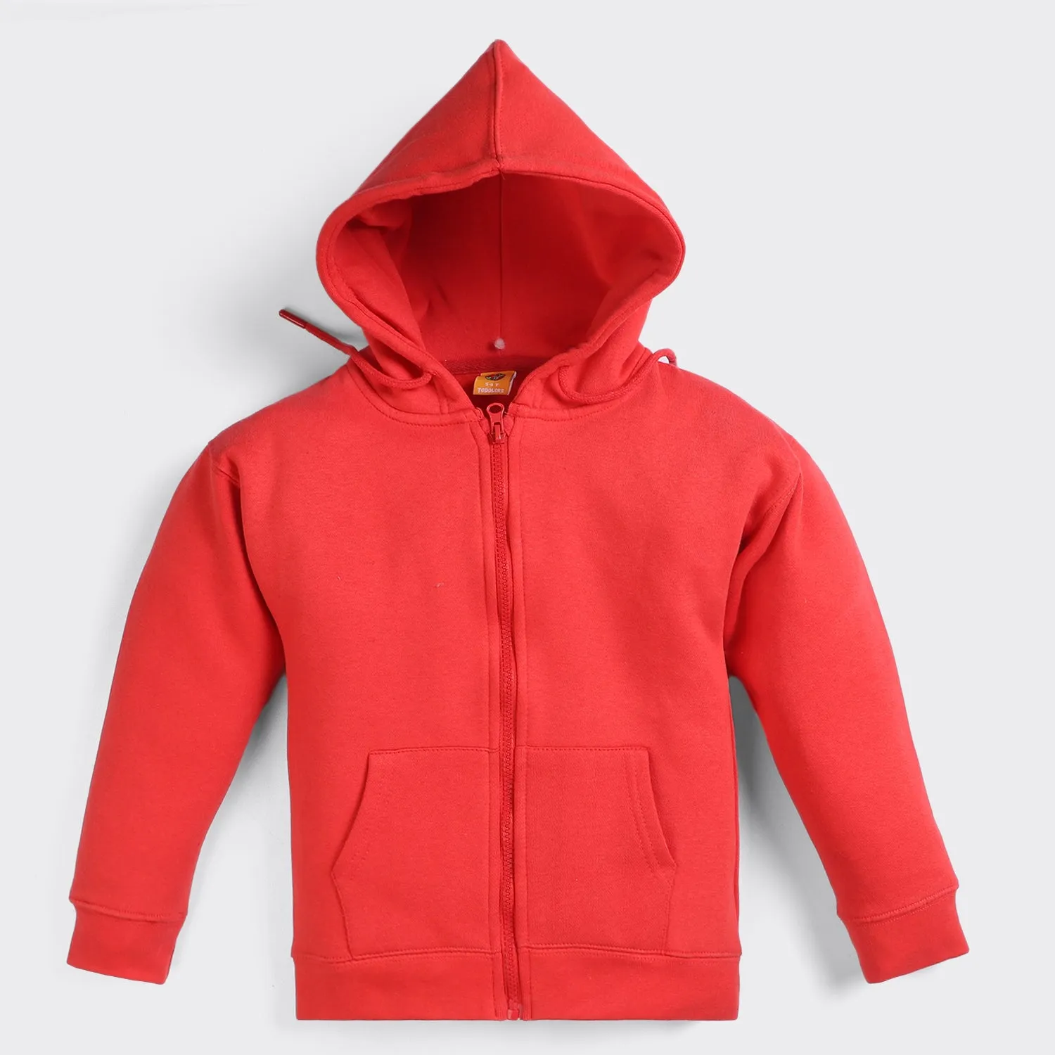 Girls Knitted Hooded Jacket - Red