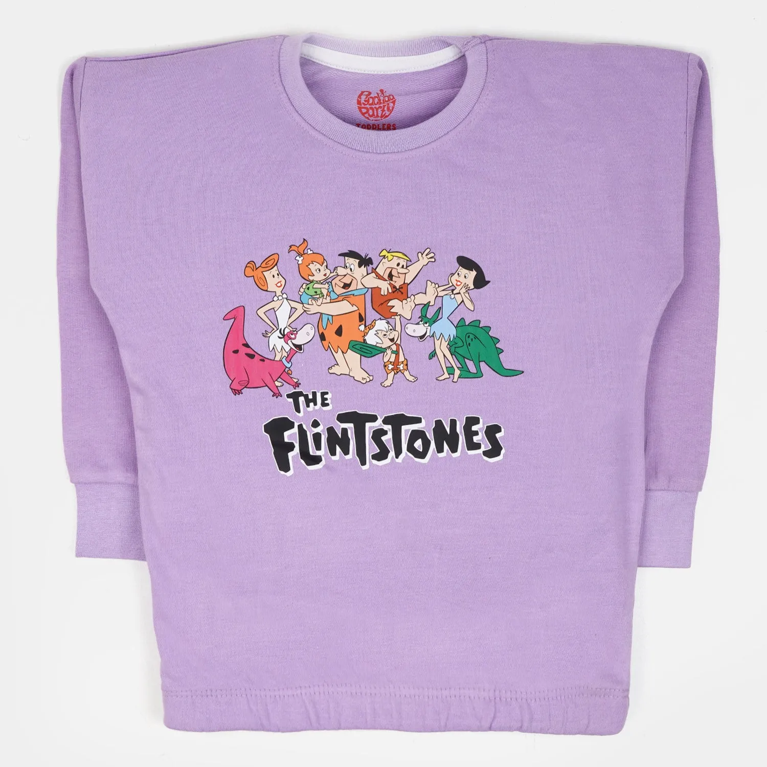 Girls Sweatshirt Flinstones - Purple