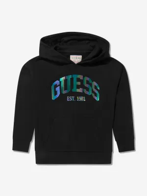 Guess Girls Logo Hoodie in Black