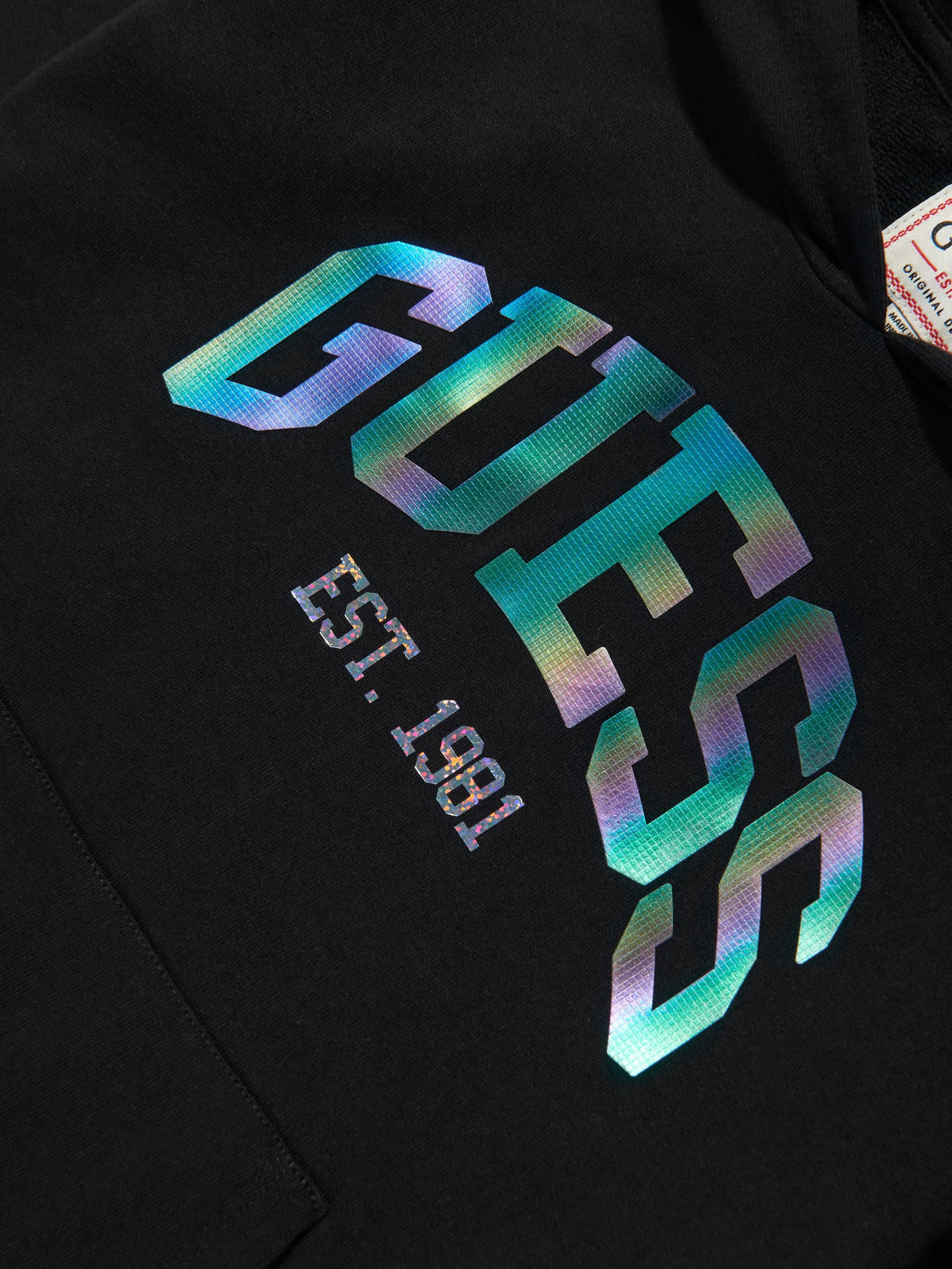 Guess Girls Logo Hoodie in Black