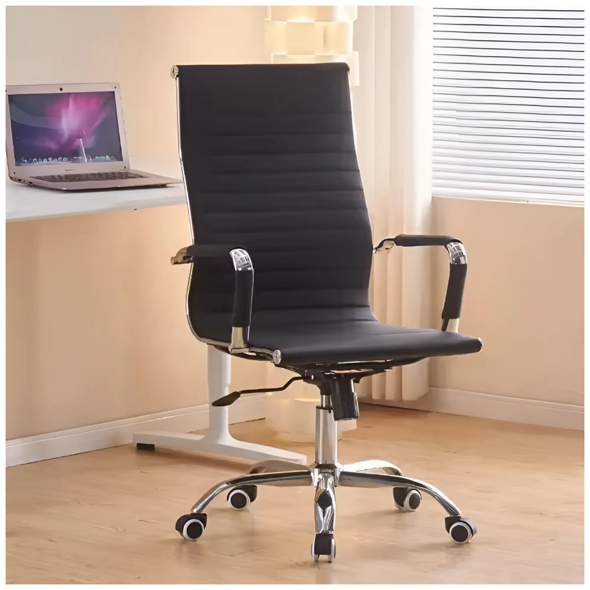 High-Back Swivel Comfortable and Breathable PU Leather Office Chair