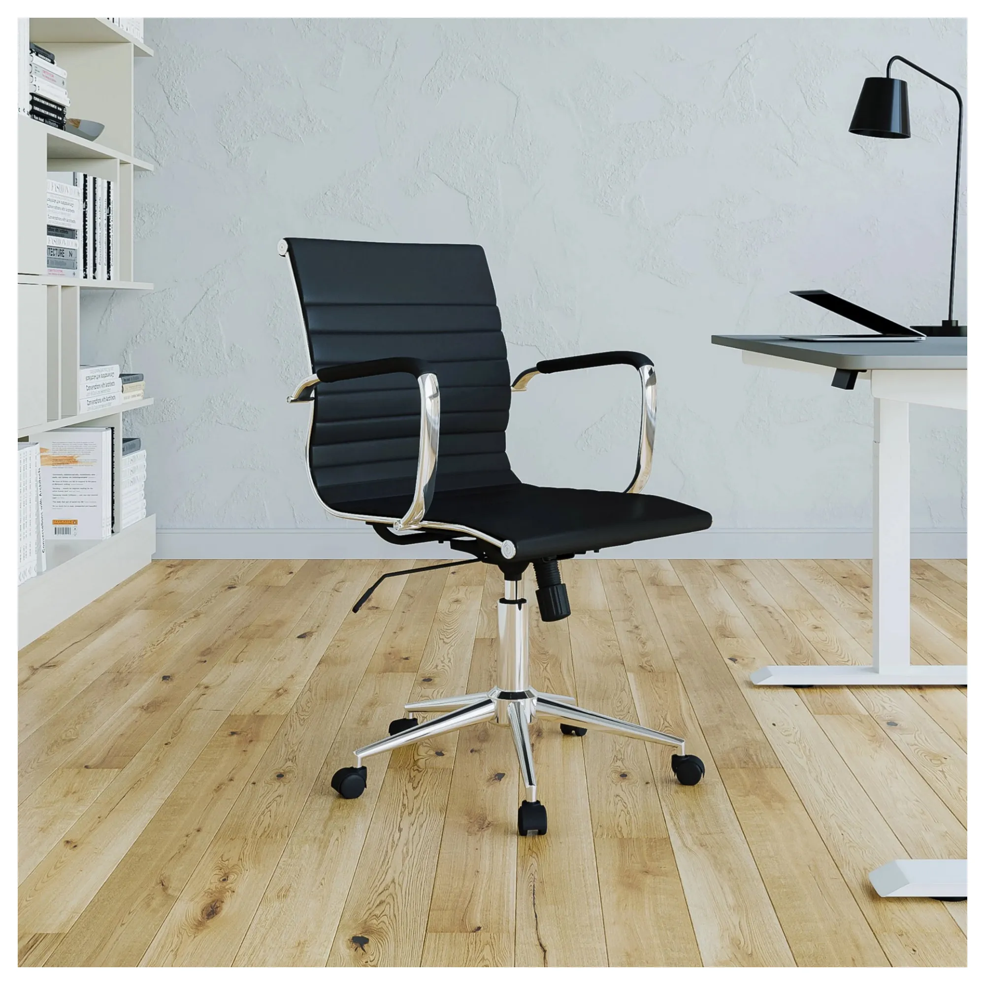 High-Back Swivel Comfortable and Breathable PU Leather Office Chair