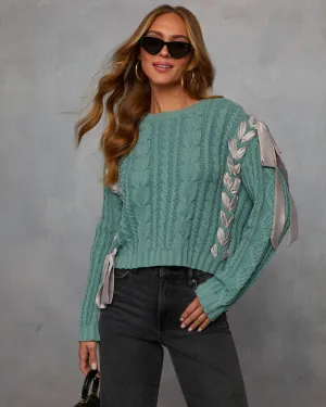 Maleena Braided Ribbon Sweater