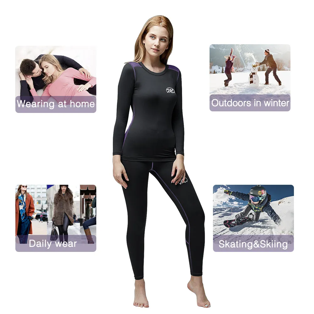 MEETWEE PURPLE Winter Thermal Underwear Set