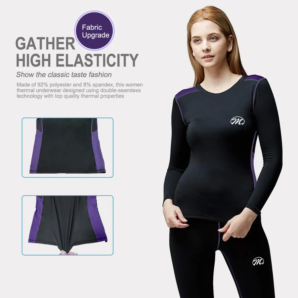 MEETWEE PURPLE Winter Thermal Underwear Set