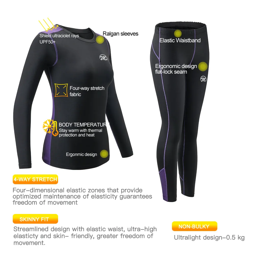 MEETWEE PURPLE Winter Thermal Underwear Set