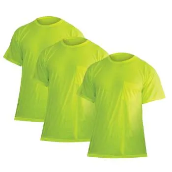 Moisture Wicking Pocket T-Shirt - Safety Green