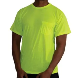 Moisture Wicking Pocket T-Shirt - Safety Green