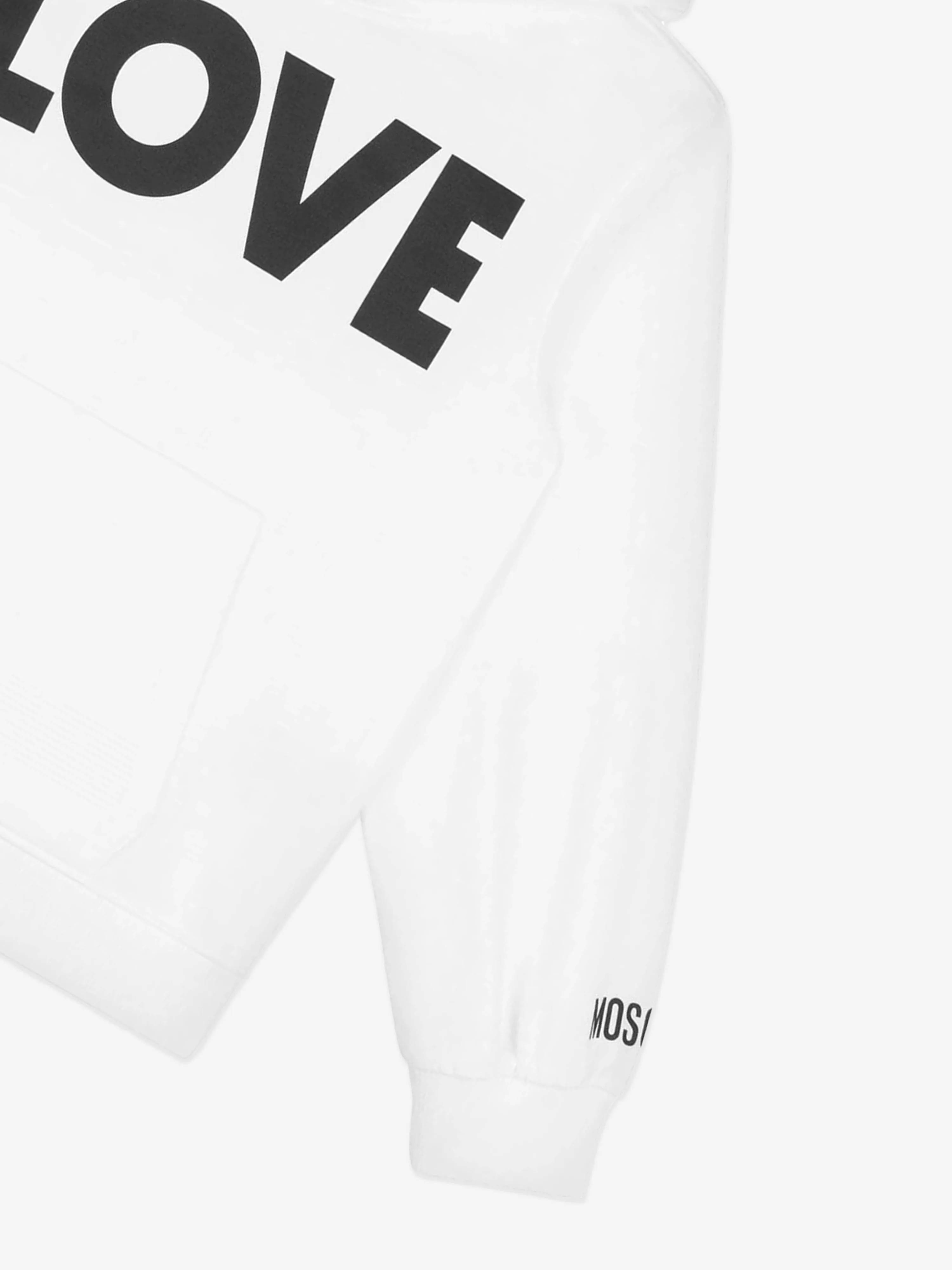 Moschino Kids Love Hoodie in White