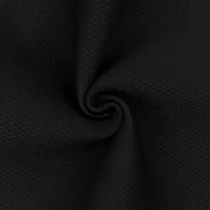 Oil Black 3D Mesh Stretch Bonded Fabric