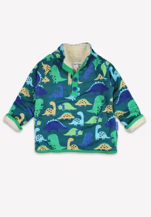 Organic Tonal Dinosaur Print Fleece Sweatshirt