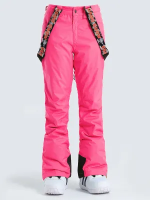 Pink Thermal Warm High Waterproof Windproof Snowboard Ski Pants