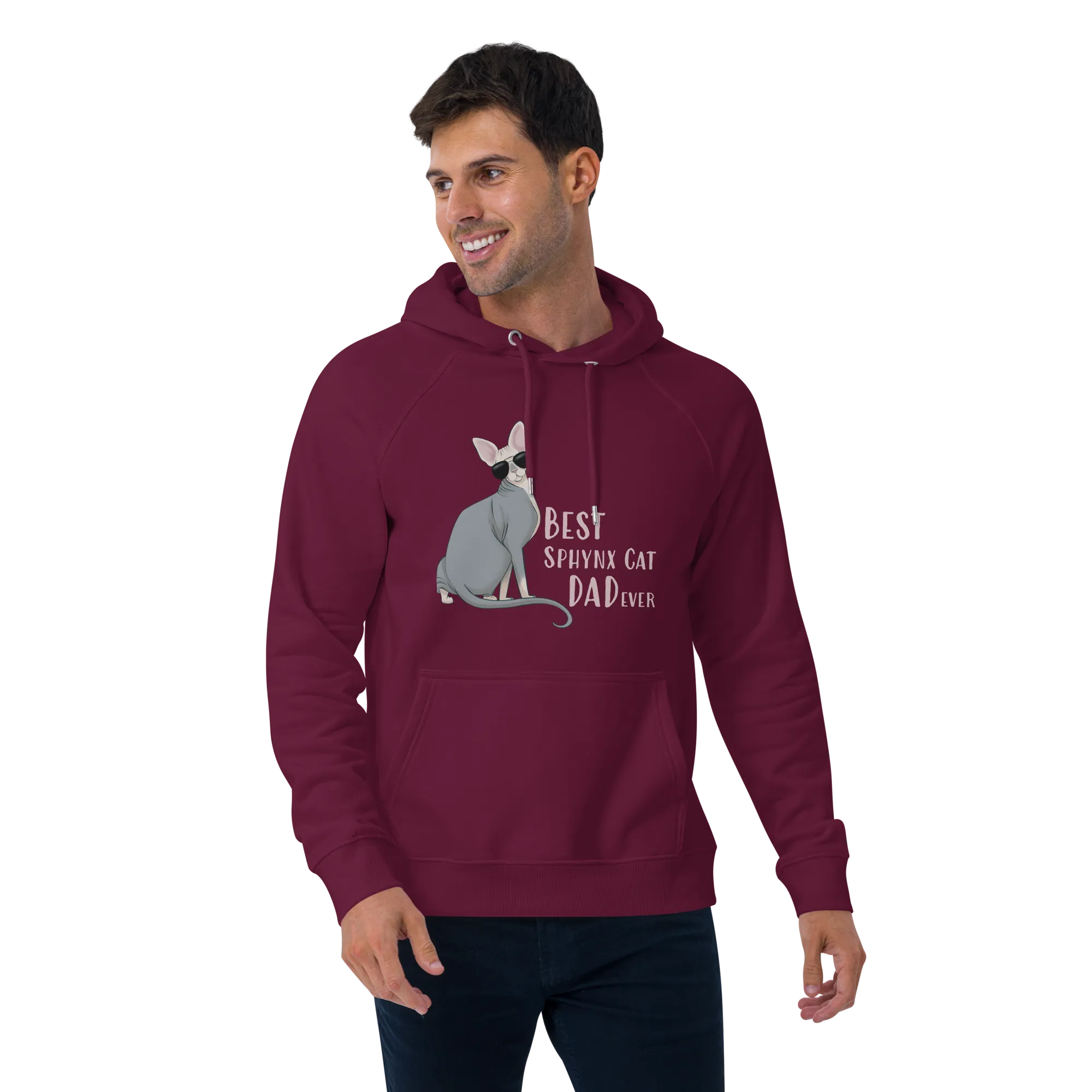 "BEST SPHYNX CAT DAD" UNISEX ECO HOODIE