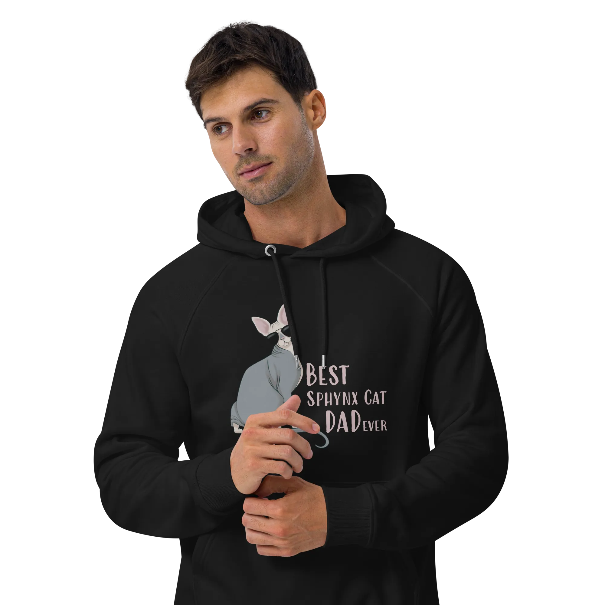 "BEST SPHYNX CAT DAD" UNISEX ECO HOODIE