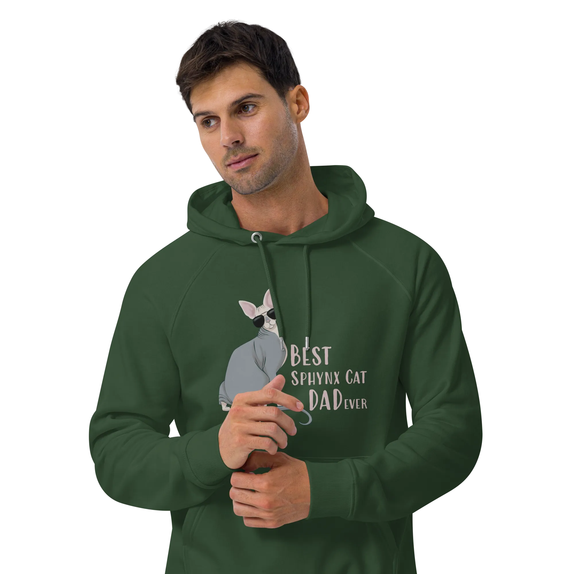 "BEST SPHYNX CAT DAD" UNISEX ECO HOODIE