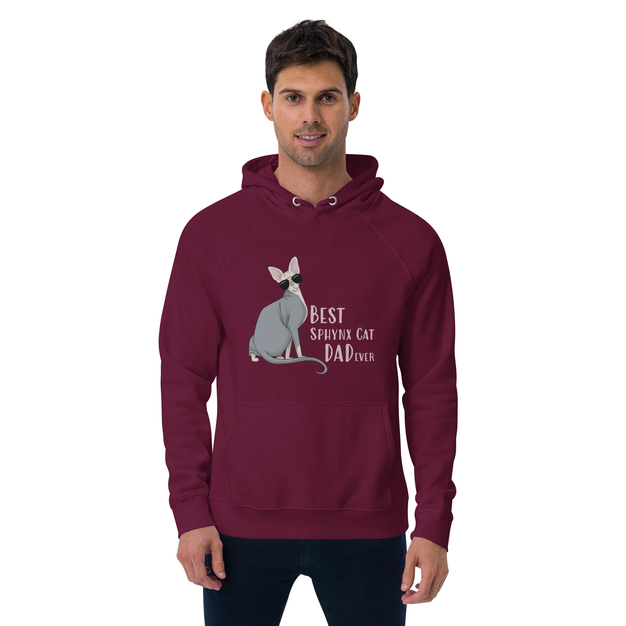 "BEST SPHYNX CAT DAD" UNISEX ECO HOODIE