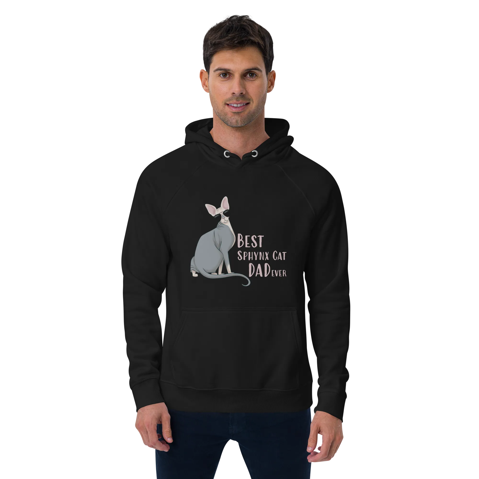 "BEST SPHYNX CAT DAD" UNISEX ECO HOODIE