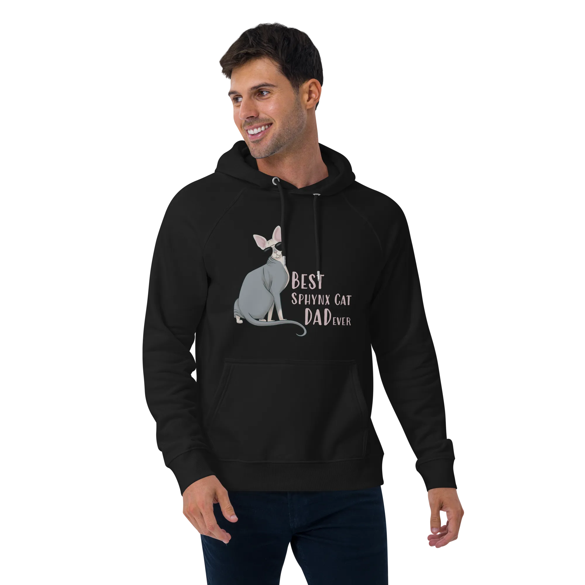 "BEST SPHYNX CAT DAD" UNISEX ECO HOODIE