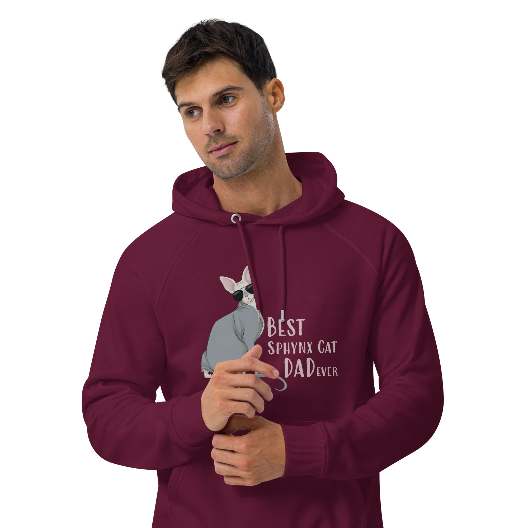 "BEST SPHYNX CAT DAD" UNISEX ECO HOODIE