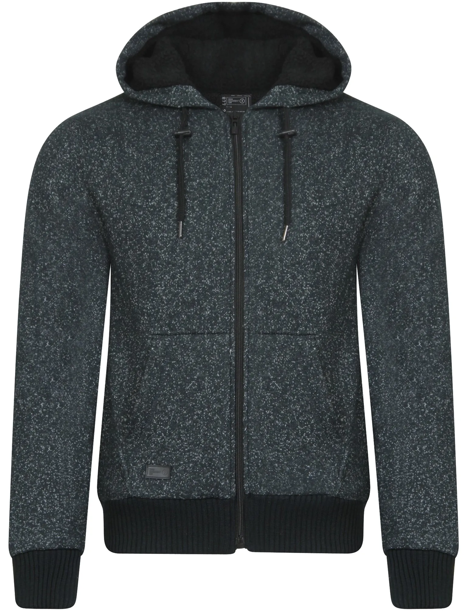 Rammer Sherpa Lined Hoodie in Dark Blue Fleck - Dissident