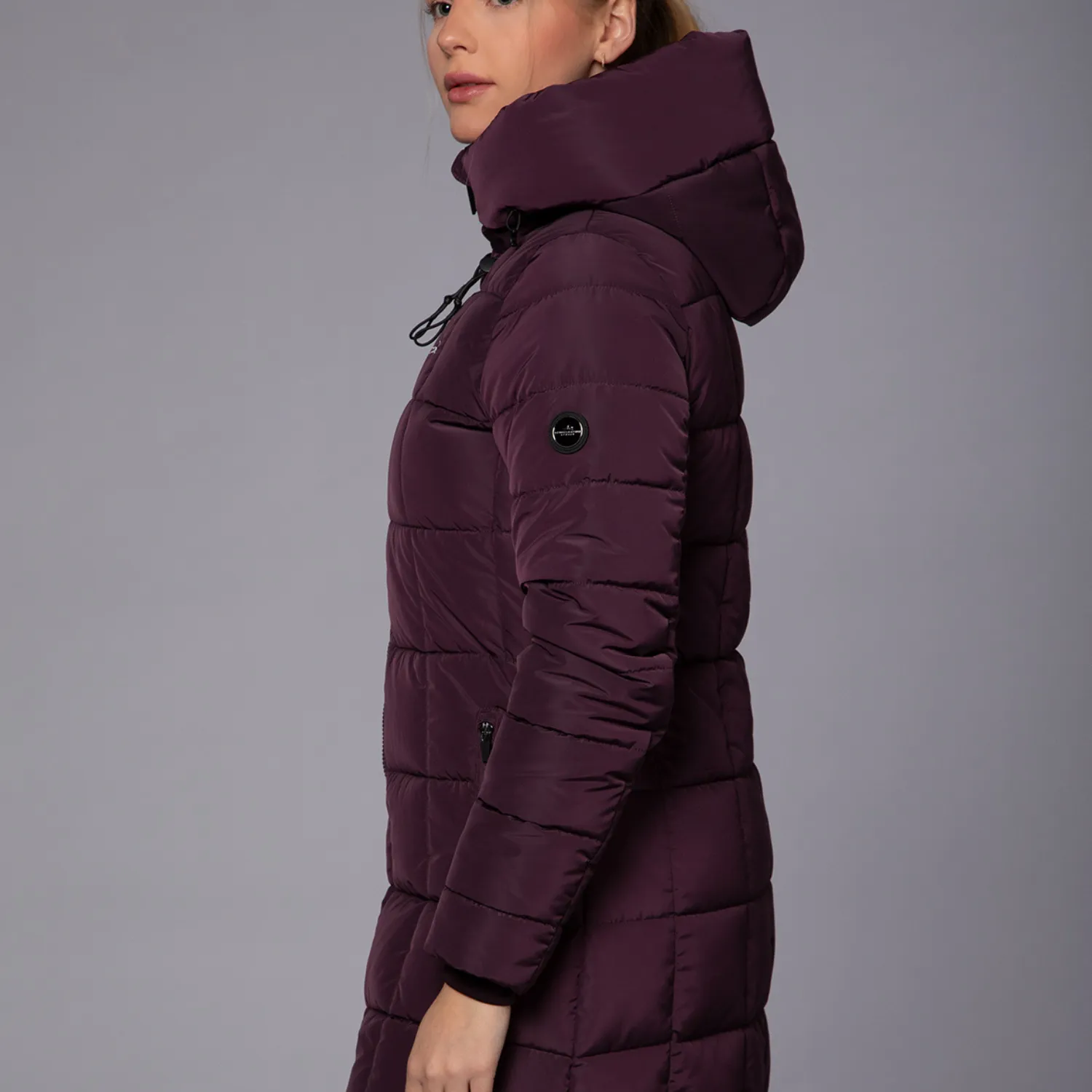 Schockemohle SPKyra Ladies Long Winter Coat, Deep Mauve