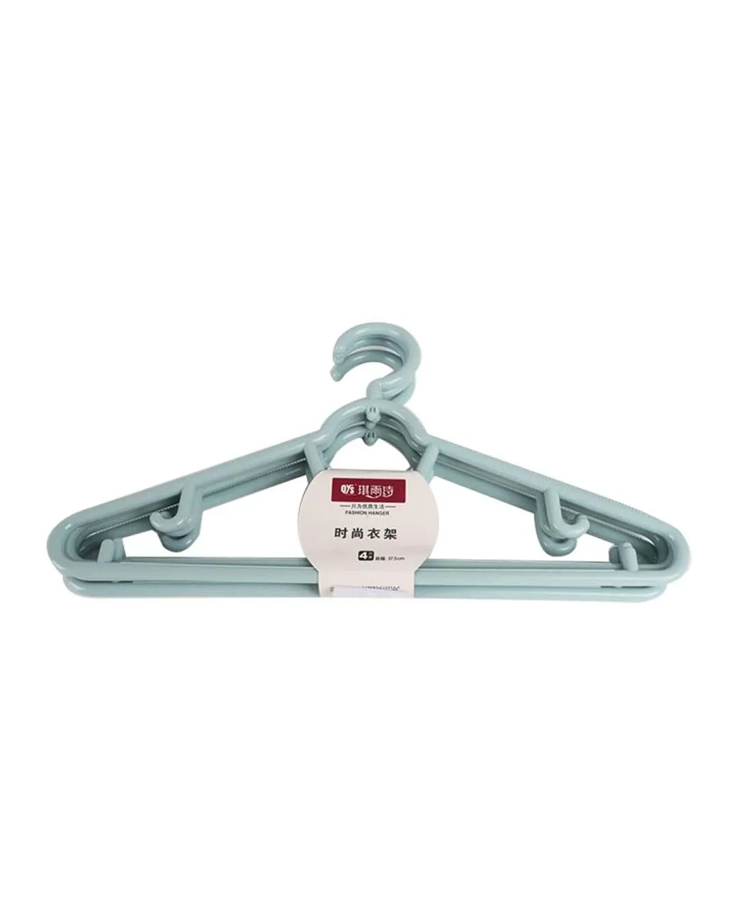 Solid Hangers, Turquoise, Plastic, Set of 4