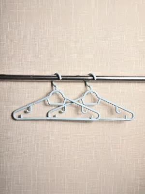 Solid Hangers, Turquoise, Plastic, Set of 4