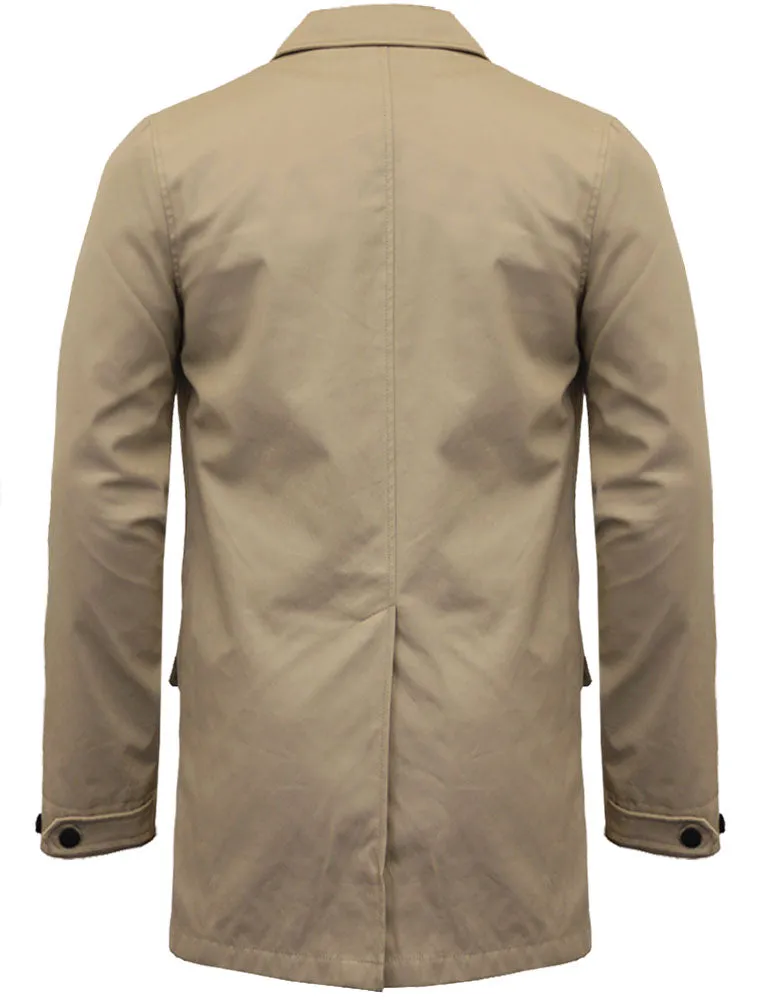 Stuart Mac Trench Coat with Pockets In Stone